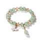 thumbnail image 1 of Xiao Hua Pulsera de mariposa de imitación de jade con forma de palomitas de maíz y cristal de mariposa para mujer, estilo chino, regalo para esposa, abuela, madre e hija, verde A, 1 of 5