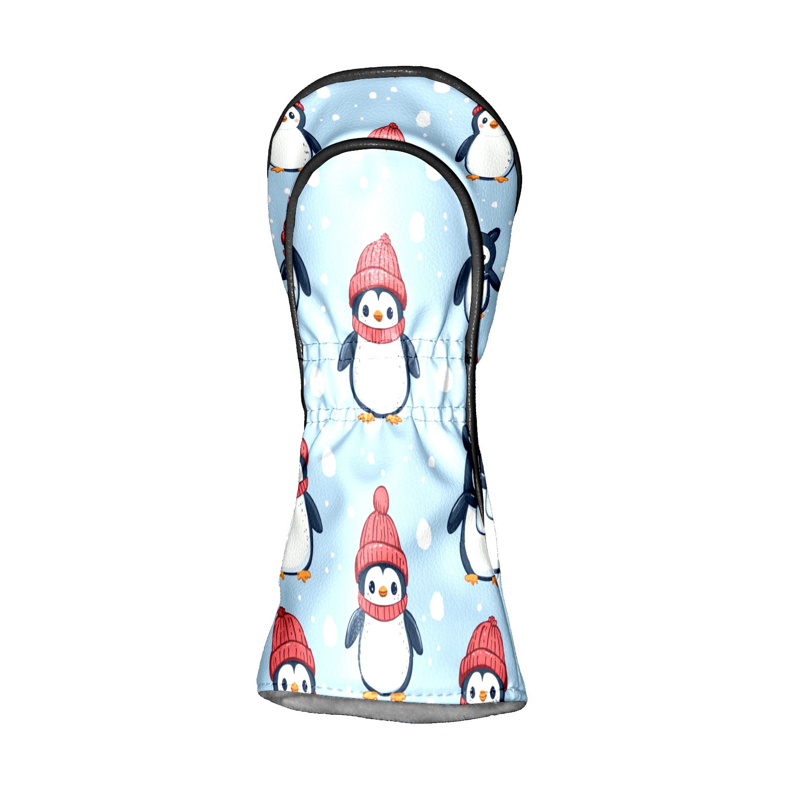 Golf Club Covers PU Leather Waterproof Head Covers for Fairway Woods Hybrids Cartoon Penguin