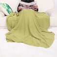 thumbnail image 2 of PiccoCasa Cotton Knitted Throw Blanket for Sofa Couch, Yellow Green 60" x 78", 2 of 6