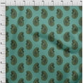 thumbnail image 3 of oneOone Viscose Jersey Fabric Paisley Block Print Fabric BTY 60 Inch Wide, 3 of 5