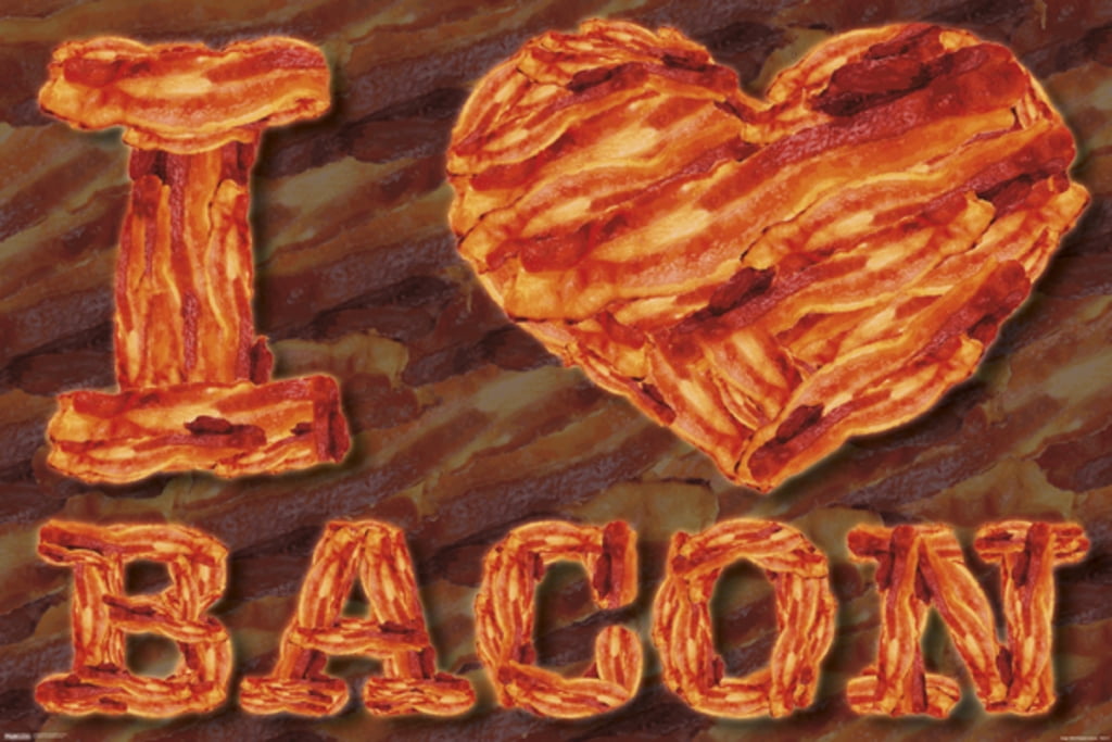 HUMOR POSTER Bacon I Heart Bacon 