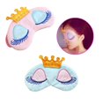 thumbnail image 1 of [Paquete de 2] Antifaz para dormir para niños, antifaz bonito de dibujos animados de belleza y antifaz para los ojos con los ojos vendados, funda para siesta con corona de princesa de viaje oso de fresa Electrónica, 1 of 5