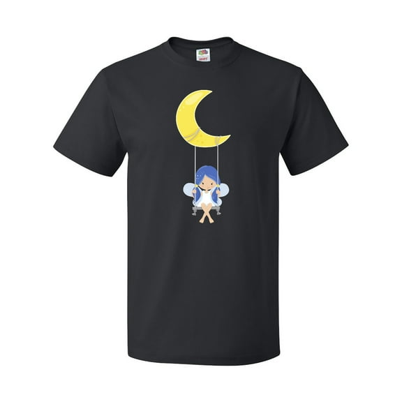 Inktastic Cute Fairy, Fairy On The Moon, Fairy On A Swing T-Shirt
