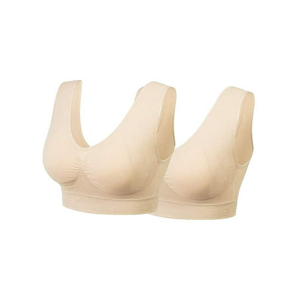 SAYFUT SAYFUT Women's Plus Size Sports Bra 2 Pack of Smooth Comfort