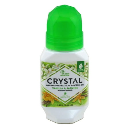 Crystal Deodorant Roll-On 2.25oz Vanilla Jasmine 24Hr (Pack of 3)