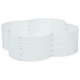 thumbnail image 3 of Sunnydaze 43" x 43" x 12" 4-Leaf Clover Ivory White Galvanized Steel Outdoor Raised Garden Bed, 3 of 11