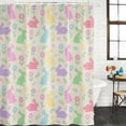 thumbnail image 2 of Happy Easter Shower Curtain, Waterproof Shower Curtains for Bathroom, Spring Colorful Bunny Floral Rustic Burlap Washable Fabric Bathtub Curtain Set Bath Decor with 12 Hooks 48"x72", 2 of 8