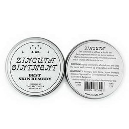 Zincuta Skin Ointment for Psoriasis, Eczema, Dry Skin, Chapped Lips, Poison Ivy Blisters, Burn Injuries, and Many More Skin Ailments(2 oz/2