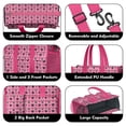 thumbnail image 3 of Teacher Tote Bag,Pink Pug Puppies Teacher Utility Tote Bag,Large Work Tote Bags for Women with Multiple Pockets,Top Zipper Closure,13.8x10.6x6.7 Inch, 3 of 5
