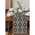 thumbnail image 4 of nqOlkjepod Black Brown Boho Geometric Table Runner 90 Inches Long Farmhouse Dress Scarves, Southwest Aztec Motifs Dining Tablerunner for Coffee Table/Kitchen Island/Party Décor, 13" x 90", 4 of 8