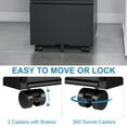 thumbnail image 5 of 2 Drawer File Cabinet with Lock, Metal Under Desk Rolling Filing Cabinet for Home Office, Mobile Filing Cabinet, 5 of 6