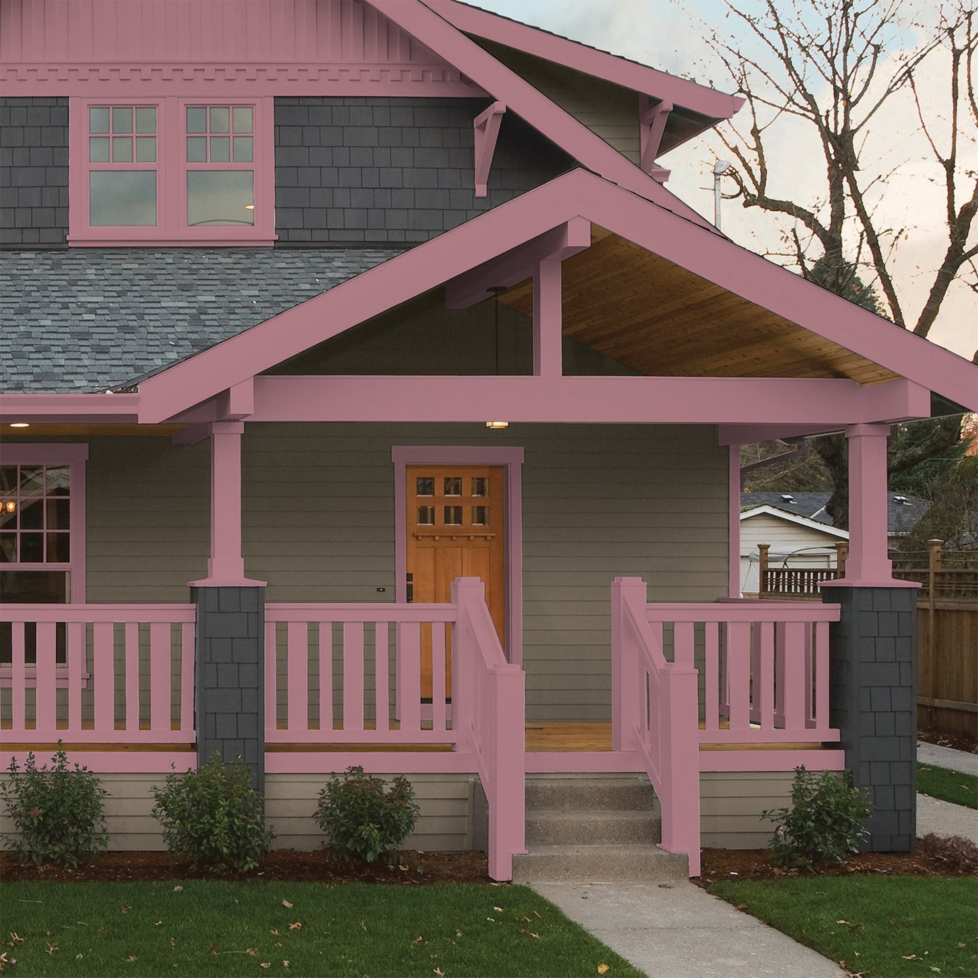 Glidden HEP Mauve Madness / Purple Semi-Gloss Exterior Paint with Primer, 1 Quart