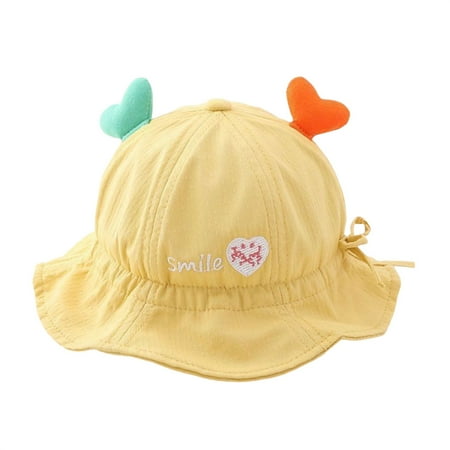 

KelaJuan Baby Summer Bucket Hat Soft Breathable Sun Protection Infant Wide Brim Fisherman Hat for Infants