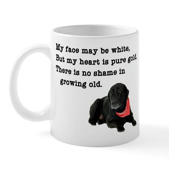 CafePress - Old Black Lab Mug - 11 oz Ceramic Mug - Novelty Coffee Tea Cup