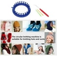 thumbnail image 4 of Weloille Round Knitting Looms Set Kit, Tool with Hook Needle And Pompom Maker Knitting Sewing Tools Accessory Color Random, 4 of 10