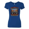 thumbnail image 2 of Wild Bobby, Main Street of America Route 66 Bike Motorcycle Cars and Trucks Womens Slim Fit Junior Tee, Royal, Large, 2 of 3