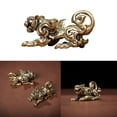 thumbnail image 2 of Miniature Brass Kylin Sculpture Traditional Chinese Ancient God Creature Figurine Home Office Gift Decoration, 2 of 8