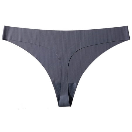uublik Thong Underwear Women Stretch Lingerie Thong Panties Seamless Underwear for Women Dark Gray