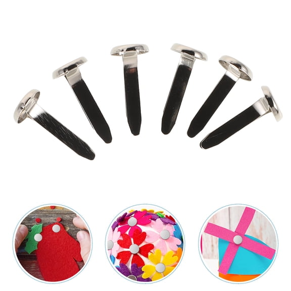 PTOOTP Craft Brads Fasteners for Crafts, 200-Count Set, Ideal for Scrapbooking, Card Making, and Projects