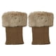 thumbnail image 2 of HongQid Womens Fuzzy Leg Warmers Knit Ankle Socks Winter Warm Ruffle Leg Sleeves Warmer Thick Boot Socks, 2 of 3