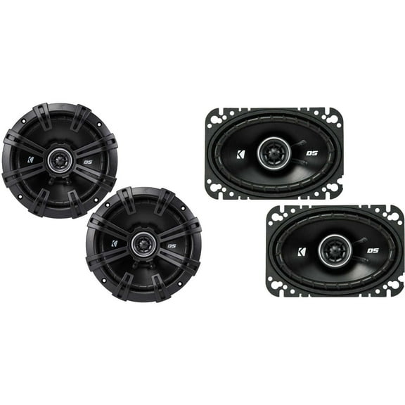 Kicker DSC670 6.75-Inch (165mm) Coaxial Speakers w/ 43DSC4604 4x6" Coaxial Bundle