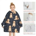 thumbnail image 6 of Goldendoodle Dog Blanket Hoodies for Kids 6-13YR Oversize Wearable Blanket Hoodies for Boys Girls Teens, 6 of 7