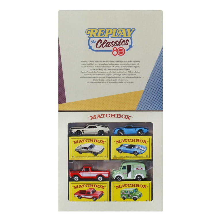 Matchbox 80th Anniv 4-Pack Die-Cast Cars & Trucks with Moving