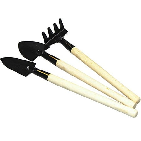 Novo Mini Garden Tools 3 Pack Spade Rake Shovel Set For Plant
