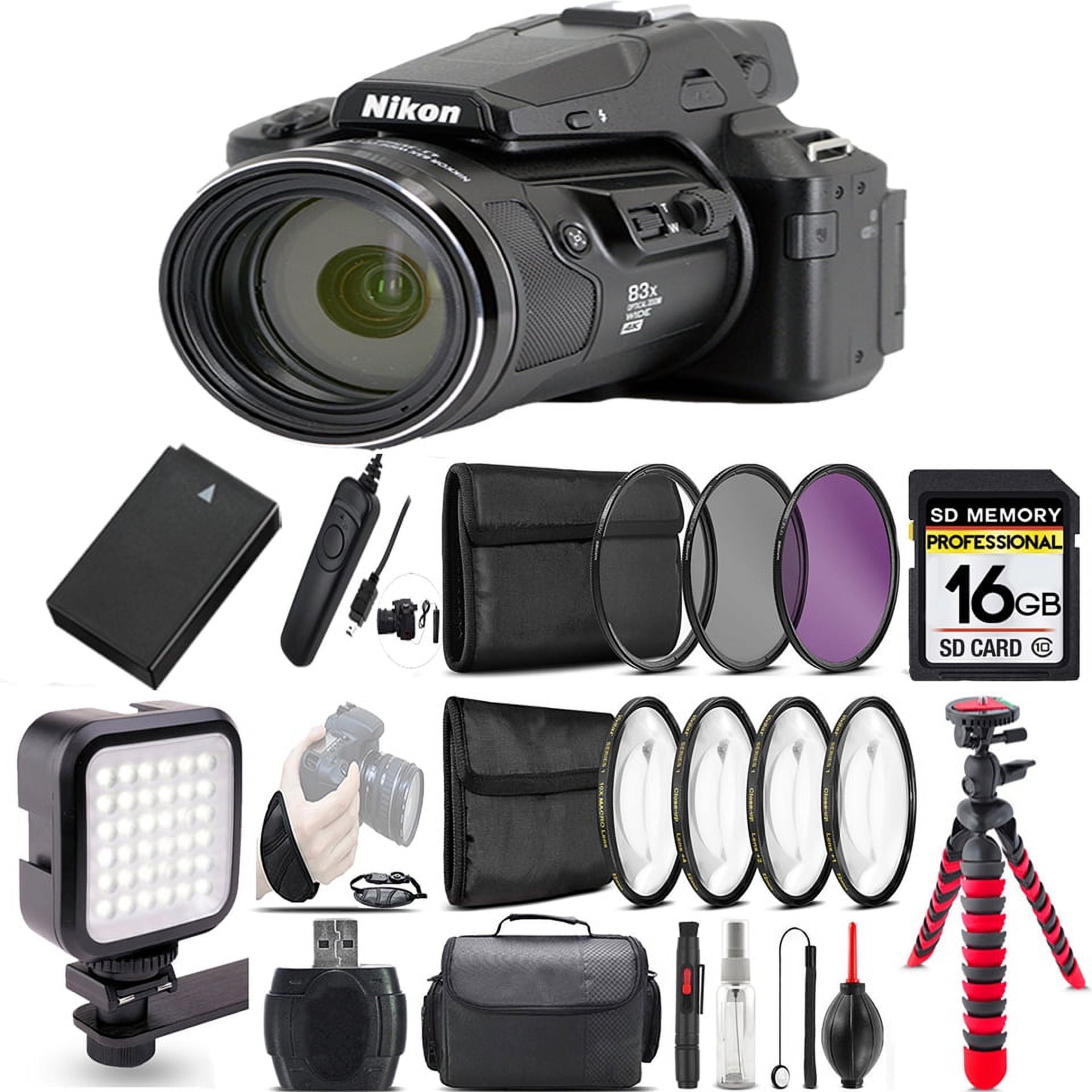 Nikon COOLPIX P950 Digital Camera 83x + Flash + 7PC Filter + EXT