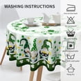 thumbnail image 6 of St Patrick''s Day Round Tablecloth 60 Inch Green Shamrock Gold Coin Gnome Table Cloth Spring Farmhouse Holiday Polyester Table Cover Decorative for Indoor Outdoor Kitchen Dining Party, 6 of 8