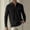 Black, variant on LEKWK Long Sleeve collared Shirts for men Casual Quilted Textured Golf Tops with Chest Pocket Button Placket Athletic Pullover Shirts for Fall Winter Work Everyday Gray L