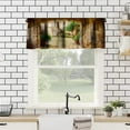 thumbnail image 2 of Scenery Italian Valance Curtain Landscape from Door Antique Style Stone Village Tuscany Italian Valley,Short Curtain Valances for Kitchen Living Room Farmhouse with Rod Pocket, 1 Panel 54X18 Inches, 2 of 6