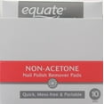 Equate Beauty NonAcetone Nail Polish Remover Pads, 10 Ct