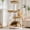 NATURE, variant on HITTITE Modern Cat Tree Tower with Scratching Post, 46 Inches Tall Cat Towers with Woven Cat Nests and Cave, Removable Cushions and Massage Brush for Indoor Cats Large Adult.