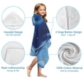 thumbnail image 7 of Blue Marble Flow Pattern Hooded Bath Towel，50"x30" for Ages 3 To 12 Kids, Quick Dry Lightweight Soft Microfiber Hood Beach Towel Cover Up for Kids, 7 of 7