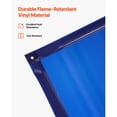 thumbnail image 4 of KFFKFF Welding Screen with Frame, 6 x 8 FT Welding Curtain Screen, Flame-Resistant Vinyl Safety Protection Screens with Lockable Swivel Wheels & 6-Level UV Protection, Blue, 4 of 9