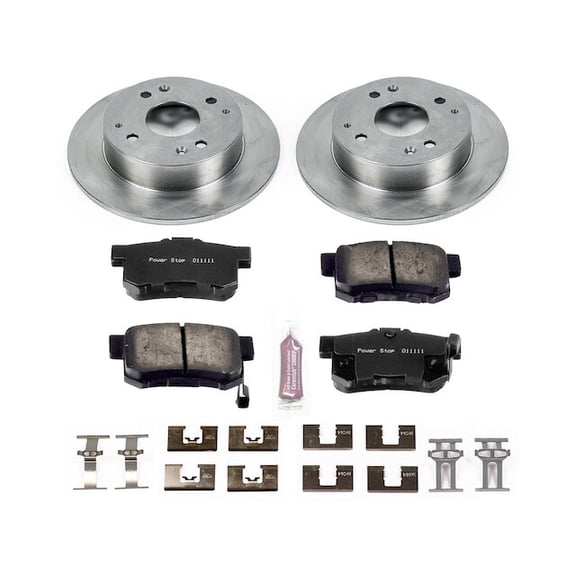Rear Brake Pad and Rotor Kit - Compatible with 1998 - 2002 Honda Accord 2.3L 4-Cylinder 1999 2000 2001