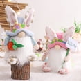 thumbnail image 6 of Easter Bunny Gnome Plush - Weighted Body & Beard, Scandinavian Tomte Spring Home Decor, 6 of 7