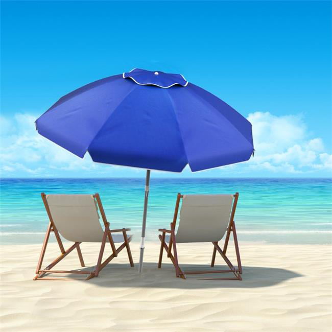 Beach Sun Parasol Outdoor Fishing Garden Umbrella with Tilt Function Sun Shade 