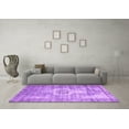 thumbnail image 3 of Ahgly Company Indoor Round Abstract Purple Contemporary Area Rugs, 8' Round, 3 of 4