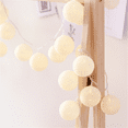 thumbnail image 4 of 10/20/30 LEDs String Lights Cotton Thread Balls Home Decoration Lamp for Party Wedding Color Light String Christmas Decorations, 4 of 10