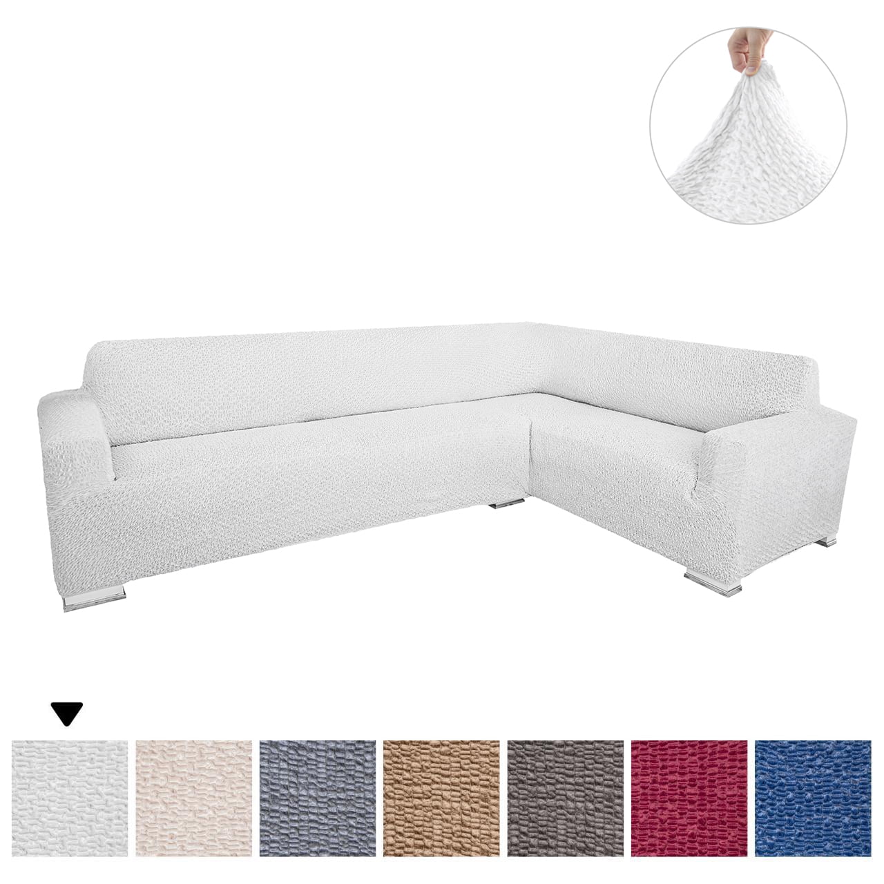 Paulato by Ga.I.Co. Sectional Corner Couch Cover Velvet Collection