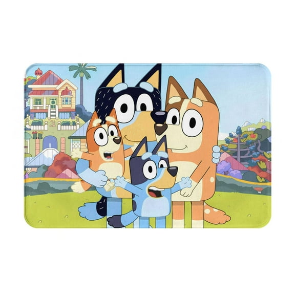 Zofaai Bluey Pattern Doormats, Absorbent and Non-slip Floor Mats Household Items, Suitable for Home Entrance, Bathroom, Kitchen