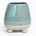 thumbnail image 1 of Jardinière à Pieds Tachetés Sauge et Base Beige, 1 of 1