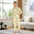 thumbnail image 3 of Adult Christmas Onesie Cute Rabbit and Bear Adult Zipper One-Piece Pajamas Unisex Pajamas with Pockets, 3 of 6