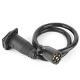 thumbnail image 1 of Qiilu Tow Hook Trailer Towing Hitch Trailer Extension Cord 7 Way 3.5ft Double Prong Male Plug Connector RV Connecting Line Car, 1 of 8