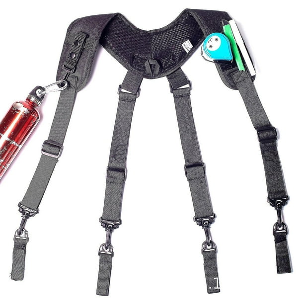 Tactical-suspenders W/ Adjustable Shoulder Pads Keychain X Type Men  Suspenders 