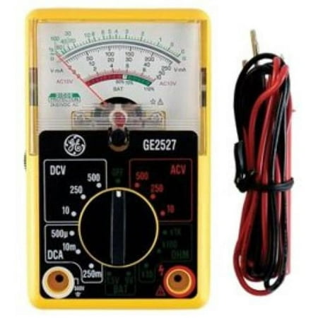 Power Gear 14-Range Multimeter, Battery Tester, Analog Multimeter, Measuring Voltage, Measures Resistance, 1 AA Battery Included, Home & Hobby Use Only, ETL Listed, Black, 50952