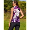 thumbnail image 3 of Pinspark Polo T Shirts for Women Sleeveless Golf Shirts Quick Dry Tennis Shirt Solid Workout Shirt, 3 of 6