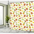 thumbnail image 4 of Ambesonne Tropical Shower Curtain, Pineapple Watermelon Lemon, 69"Wx84"L, Yellow Vermilion Green, 4 of 4